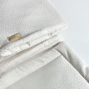 Bélelt baba ágynemű szett � krém pöttyös - Meska.hu