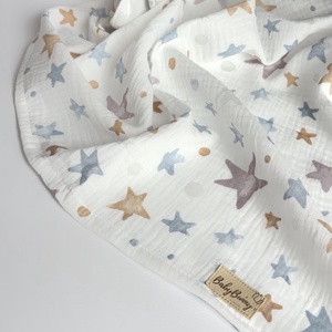 Duplagéz baba takaró - csillagos, Baba - mama, Baba ágynemű, Babatakaró, gyerek pléd, Varrás, MESKA