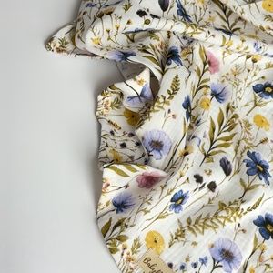 Duplagéz baba takaró - virágos, Baba - mama, Baba ágynemű, Babatakaró, gyerek pléd, Varrás, MESKA