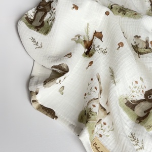 Duplagéz baba takaró - erdei állatos, Baba - mama, Baba ágynemű, Babatakaró, gyerek pléd, Varrás, MESKA