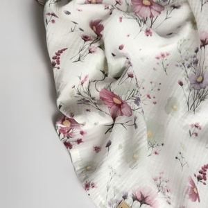 Duplagéz baba takaró - virágos, Baba - mama, Baba ágynemű, Babatakaró, gyerek pléd, Varrás, MESKA