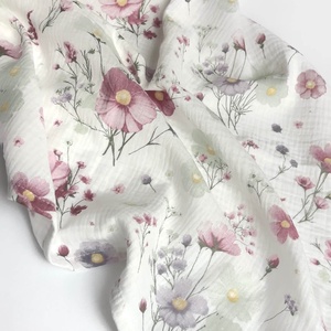Muszlin pelenka - virágos, Baba - mama, Baba ágynemű, Babatakaró, gyerek pléd, Varrás, MESKA