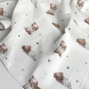 Muszlin pelenka - macika, Baba - mama, Baba ágynemű, Babatakaró, gyerek pléd, Varrás, MESKA