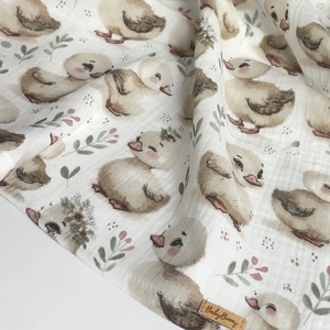 Muszlin pelenka - kiskacsás, Baba - mama, Baba ágynemű, Babatakaró, gyerek pléd, Varrás, MESKA