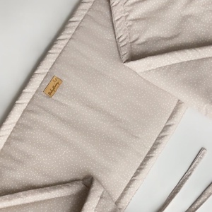 Rácsvédő � bézs pöttyös, Baba - mama, Baba ágynemű, Rácsvédő & Baldachin, Varrás, MESKA