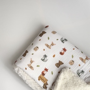 Sherpa baba takaró � erdei állatos, Baba - mama, Baba ágynemű, Babatakaró, gyerek pléd, Varrás, MESKA