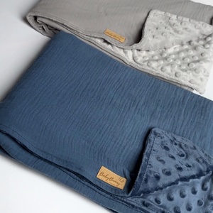 Minky babatakaró - kék, Baba - mama, Baba ágynemű, Babatakaró, gyerek pléd, Varrás, MESKA