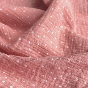 Muszlin pelenka - rózsaszín pöttyös, Baba - mama, Baba ágynemű, Babatakaró, gyerek pléd, Varrás, MESKA