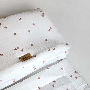 Bélelt baba ágynemű szett � little hearts  - Meska.hu