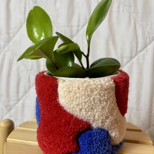 Tufted gyapjú kaspó takaró, Otthon & Életmód, Virágdekoráció, Virágtartó, Kaspó, Mindenmás, MESKA