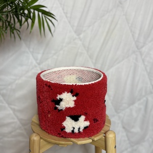 Tufted gyapjú kaspó takaró - otthon & életmód - virágdekoráció - virágtartó - kaspó - Meska.hu