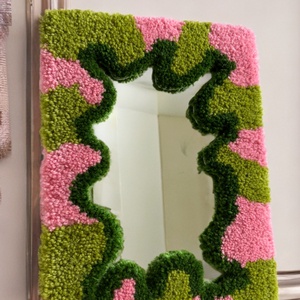 Tufted gyapjú tükör - otthon & életmód - dekoráció - tükör - Meska.hu