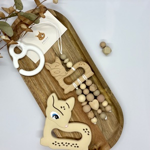 L Box - Őzike  - baba - mama - baba játékok - cumilánc - Meska.hu