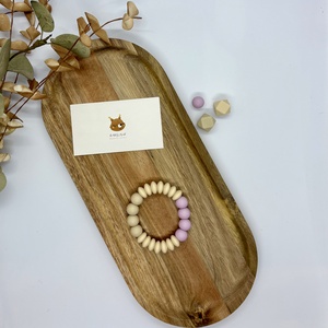 Lila-Beige rágóka, marokrágcsa, Baba - mama, Baba játékok, Rágóka, Csomózás, MESKA