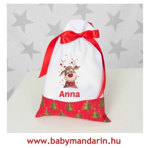 Mikulás zsák NÉVVEL vagy FELIRATTAL és VÁLASZTOTT GRAFIKÁVAL (normál és extra méret) - Meska.hu