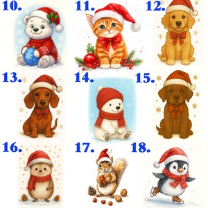 Mikulás zsák NÉVVEL vagy FELIRATTAL és VÁLASZTOTT GRAFIKÁVAL (normál és extra méret) - karácsony - mikulás - mikulás zsák - Meska.hu