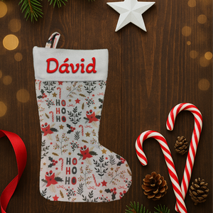 Mikuláscsizma, TÖBBFÉLE, drapp alapon bármilyen NÉVVEL vagy FELIRATTAL - karácsony - mikulás - mikulás csizma és zokni - Meska.hu