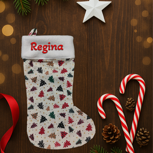 Mikuláscsizma, TÖBBFÉLE, drapp alapon bármilyen NÉVVEL vagy FELIRATTAL - karácsony - mikulás - mikulás csizma és zokni - Meska.hu