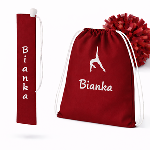 Mazsorett bottartó és pompom táska szett (bordó) - névvel és logóval is kérhető, Táska & Tok, Hátizsák, Tornazsák, Gymbag, Varrás, Mindenmás, MESKA