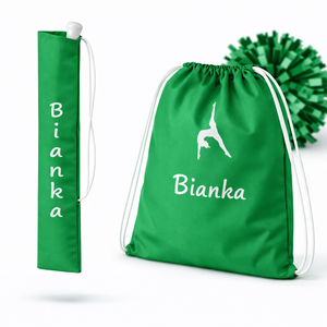 Mazsorett bottartó és pompom táska szett (zöld) - névvel és logóval is kérhető, Táska & Tok, Hátizsák, Tornazsák, Gymbag, Varrás, Mindenmás, MESKA