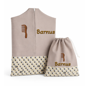 Ovis zsák + tornazsák szett névvel és jellel (drapp + bárányos), ajándék szeretetküldővel, Játék & Sport, Ovis felszerelés, Ovis szett, Varrás, Mindenmás, MESKA