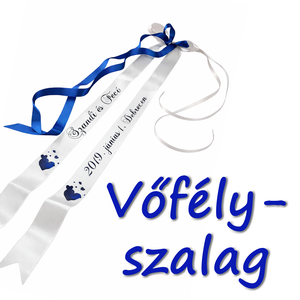 Vőfélyszalag a BabyMandarintól, Esküvő, Kiegészítők, Öv & Pánt, Decoupage, transzfer és szalvétatechnika, MESKA