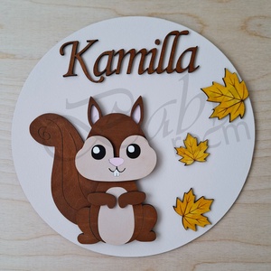 Mókus - névre szóló falidísz, Baba - mama, Babaszoba dekoráció, Babanév dekoráció, Famegmunkálás, MESKA