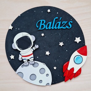 Űrhajós - névre szóló falidísz - Meska.hu