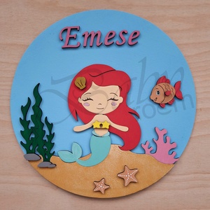 Sellős - névre szóló falidísz, Baba - mama, Babaszoba dekoráció, Babanév dekoráció, Famegmunkálás, MESKA