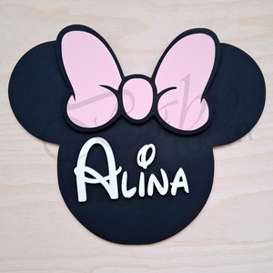 Minnie - névre szóló falidísz, Baba - mama, Babaszoba dekoráció, Babanév dekoráció, Famegmunkálás, Festészet, MESKA