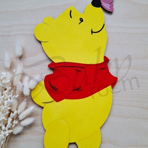 Micimackó mesefigura, Baba - mama, Babaszoba dekoráció, Babaszoba kép, Famegmunkálás, Festészet, MESKA