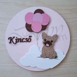 Bulldog - névre szóló falidísz - Meska.hu