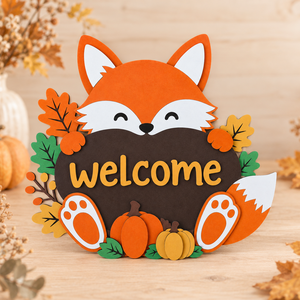 Róka Welcome ajtódísz - Meska.hu