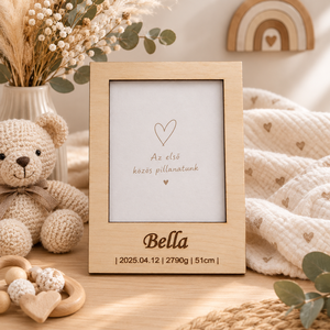 Baby mini képkeret, Baba - mama, Babaemlékek, Baba emlékőrző, Fémmegmunkálás, Készíts személyes emléket a legfontosabb pillanatokról!

Baba születési adataival készül, így tökél..., MESKA