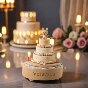 Egérkés torta - mozgó zenedoboz - otthon & életmód - dekoráció - asztal és polc dekoráció - zenedoboz - Meska.hu