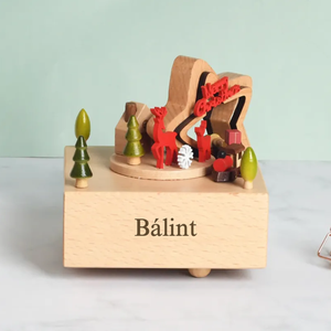 Christmas vonat - mozgó zenedoboz - otthon & életmód - dekoráció - asztal és polc dekoráció - zenedoboz - Meska.hu