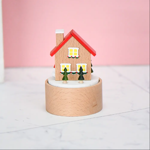 Mikulás ház - mozgó zenedoboz - otthon & életmód - dekoráció - asztal és polc dekoráció - zenedoboz - Meska.hu