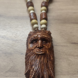 GreenMan and Guardians Amulet, Ékszer, Nyaklánc, Medálos nyaklánc, Famegmunkálás, MESKA