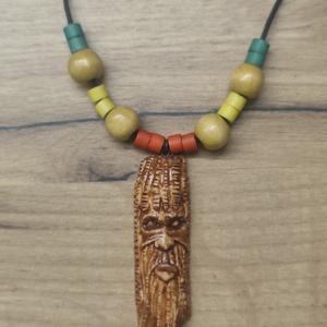Roots Rastafari Amulet, Ékszer, Nyaklánc, Medál, Famegmunkálás, MESKA