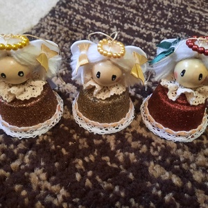 Kapszula angyalka - karácsony - karácsonyi lakásdekoráció - karácsonyfadíszek - Meska.hu