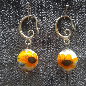 Porcelán füli - ékszer - fülbevaló - lógó fülbevaló - Meska.hu