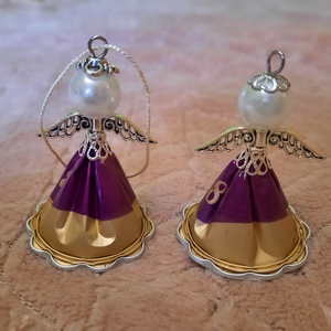 Kapszula angyalka - karácsony - karácsonyi lakásdekoráció - karácsonyfadíszek - Meska.hu