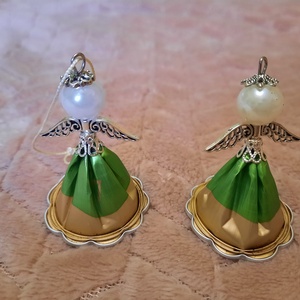 Kapszula angyalka - karácsony - karácsonyi lakásdekoráció - karácsonyfadíszek - Meska.hu