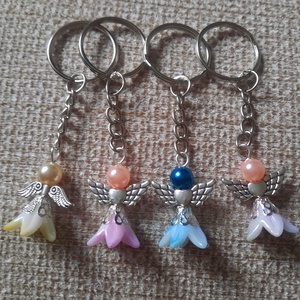 Angyalka, Táska & Tok, Kulcstartó & Táskadísz, Kulcstartó, Gyöngyfűzés, gyöngyhímzés, MESKA