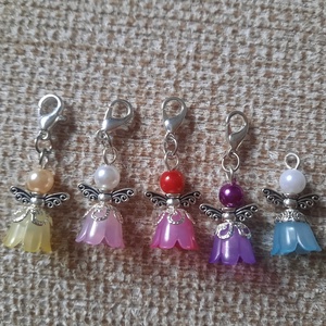 Pici angyal, Táska & Tok, Kulcstartó & Táskadísz, Táskadísz, Gyöngyfűzés, gyöngyhímzés, MESKA