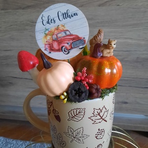 Őszi asztaldísz - kellékek & szerszámok - dekorációs kellékek - őszi dekor - őszi dekortök - Meska.hu