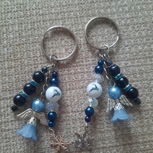 Karácsonyos kulcstartó, Táska & Tok, Kulcstartó & Táskadísz, Kulcstartó, Gyöngyfűzés, gyöngyhímzés, MESKA