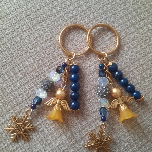 Karácsonyos kulcstartó, Táska & Tok, Kulcstartó & Táskadísz, Kulcstartó, Gyöngyfűzés, gyöngyhímzés, MESKA