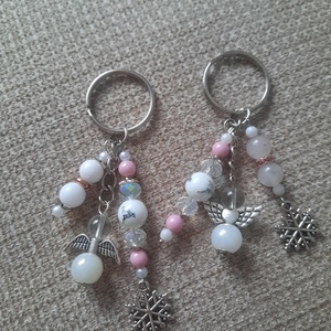 Karácsonyos kulcstartó, Táska & Tok, Kulcstartó & Táskadísz, Kulcstartó, Gyöngyfűzés, gyöngyhímzés, MESKA