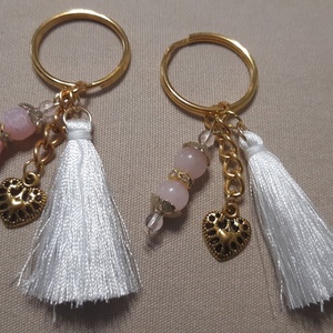 Szivecskék, Táska & Tok, Kulcstartó & Táskadísz, Kulcstartó, Gyöngyfűzés, gyöngyhímzés, MESKA